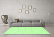 Machine Washable Solid Green Modern Area Rugs in a Living Room,, wshabs2920grn