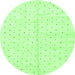 Round Solid Green Modern Rug, abs2920grn