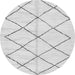 Round Solid Gray Modern Rug, abs2921gry