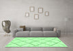 Machine Washable Solid Emerald Green Modern Area Rugs in a Living Room,, wshabs2921emgrn