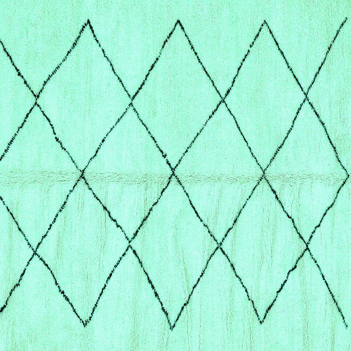 Square Machine Washable Solid Turquoise Modern Area Rugs, wshabs2921turq