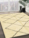 Abstract Sun Yellow Solid Rug in Family Room, abs2921