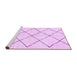 Sideview of Machine Washable Solid Purple Modern Area Rugs, wshabs2921pur