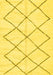 Machine Washable Solid Yellow Modern Rug, wshabs2921yw