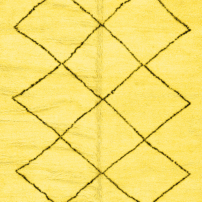 Machine Washable Solid Yellow Modern Rug, wshabs2921yw