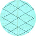 Round Solid Light Blue Modern Rug, abs2921lblu