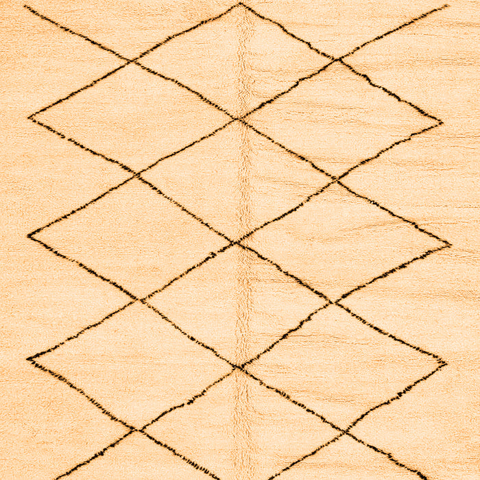 Square Solid Orange Modern Rug, abs2921org