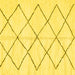 Square Solid Yellow Modern Rug, abs2921yw