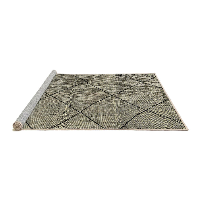 Sideview of Machine Washable Abstract Brown Rug, wshabs2922