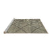 Sideview of Machine Washable Abstract Brown Rug, wshabs2922