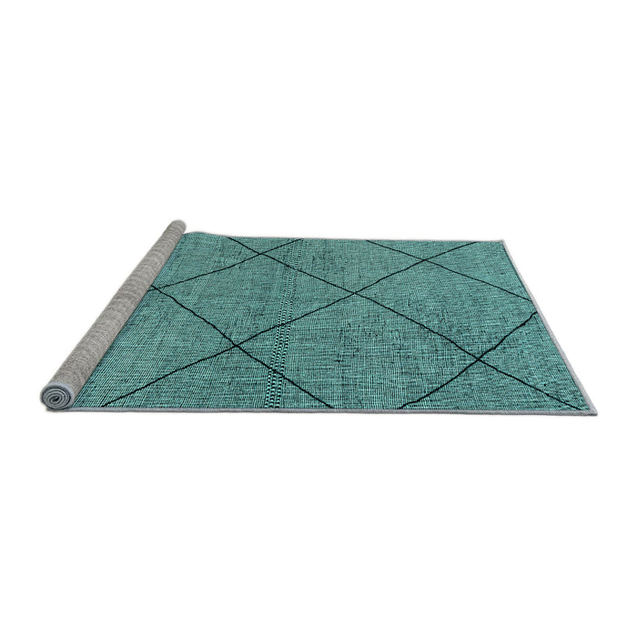 Sideview of Machine Washable Solid Light Blue Modern Rug, wshabs2922lblu