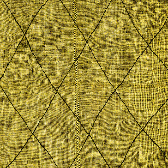 Square Solid Yellow Modern Rug, abs2922yw