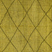 Square Solid Yellow Modern Rug, abs2922yw