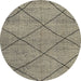 Round Machine Washable Abstract Brown Rug, wshabs2922