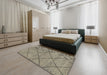 Abstract Brown Solid Rug in a Bedroom, abs2922