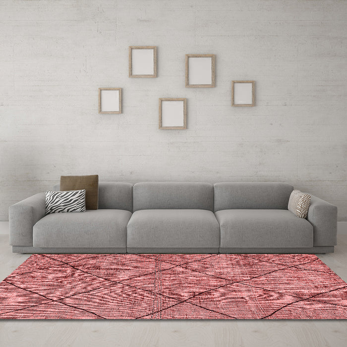 Modern Red Washable Rugs