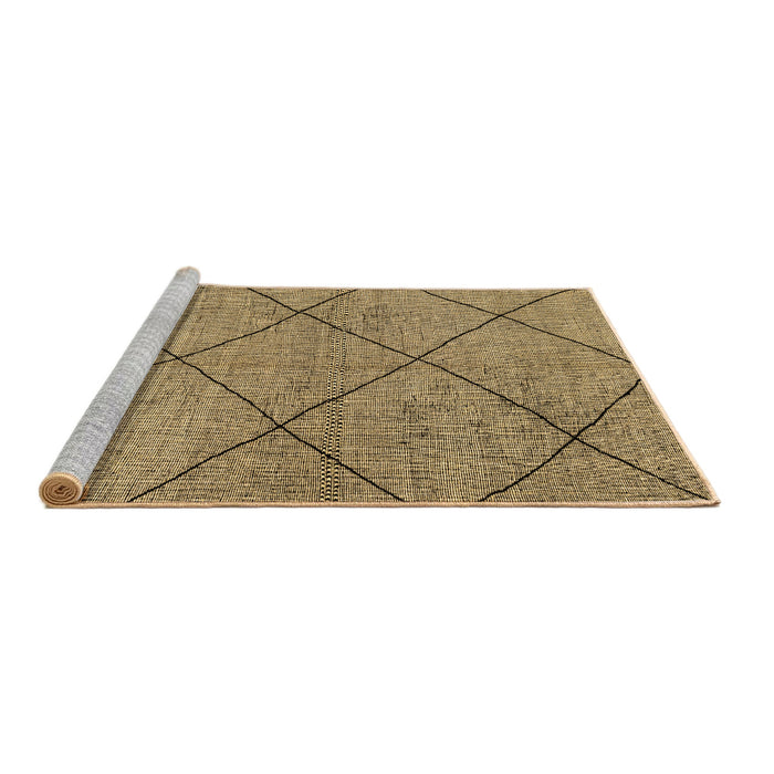 Sideview of Machine Washable Solid Brown Modern Rug, wshabs2922brn