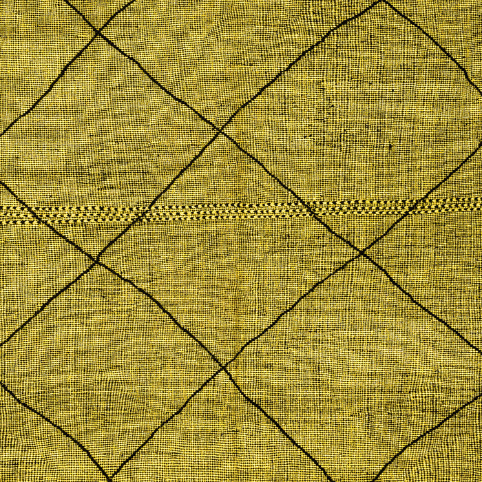 Machine Washable Solid Yellow Modern Rug, wshabs2922yw