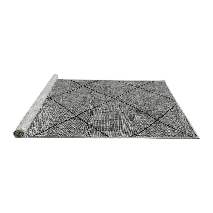 Sideview of Machine Washable Solid Gray Modern Rug, wshabs2922gry