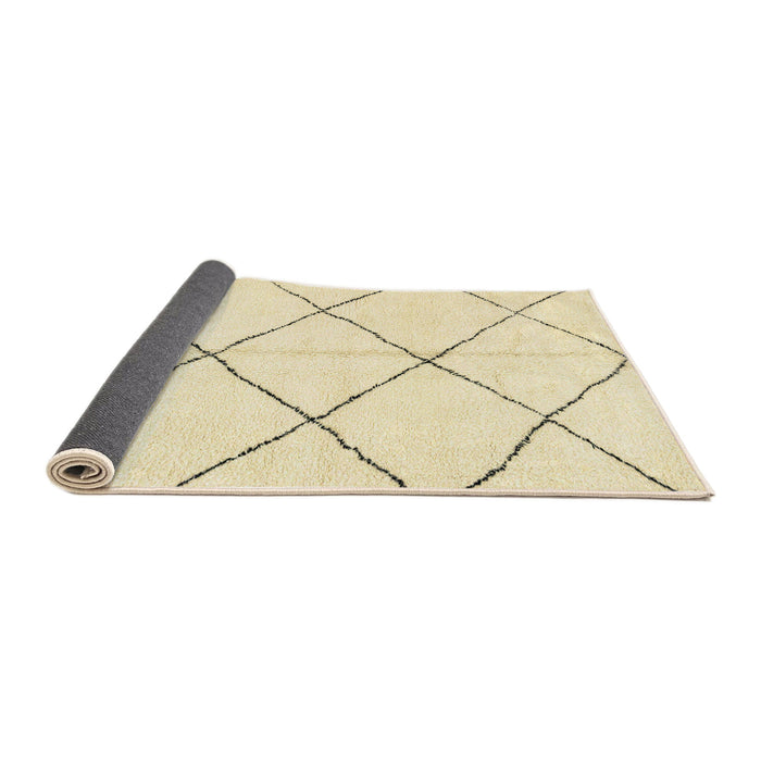 Sideview of Abstract Brown Gold Solid Rug, abs2923