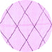 Round Solid Purple Modern Rug, abs2923pur