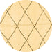 Round Solid Brown Modern Rug, abs2923brn