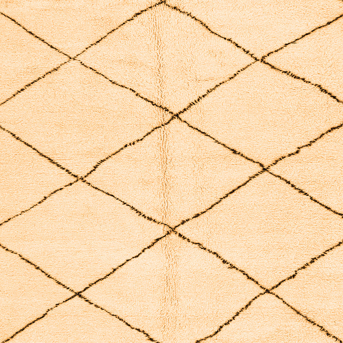 Square Solid Orange Modern Rug, abs2923org