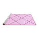 Sideview of Machine Washable Solid Pink Modern Rug, wshabs2923pnk