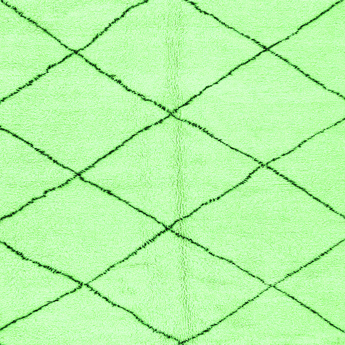 Square Solid Green Modern Rug, abs2923grn