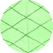 Round Solid Green Modern Rug, abs2923grn