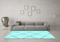 Machine Washable Solid Light Blue Modern Rug, wshabs2923lblu