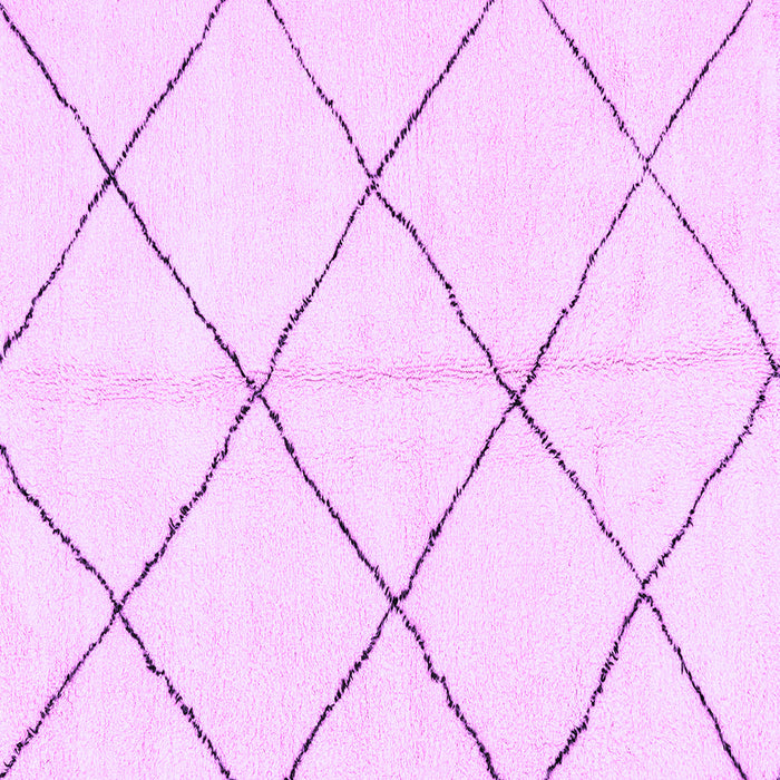 Square Machine Washable Solid Purple Modern Area Rugs, wshabs2923pur