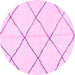 Round Solid Pink Modern Rug, abs2923pnk