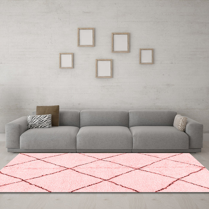 Modern Red Washable Rugs