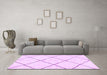 Machine Washable Solid Purple Modern Area Rugs in a Living Room, wshabs2923pur