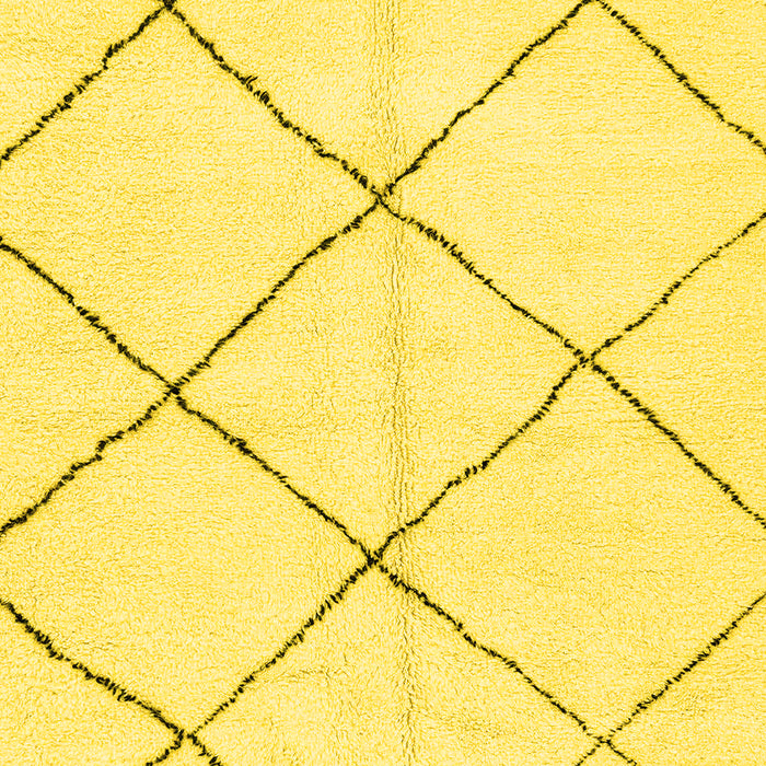 Machine Washable Solid Yellow Modern Rug, wshabs2923yw