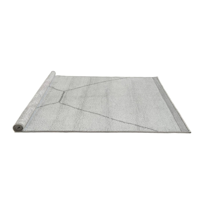 Sideview of Machine Washable Solid Gray Modern Rug, wshabs2924gry