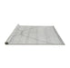 Sideview of Machine Washable Solid Gray Modern Rug, wshabs2924gry