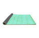 Sideview of Solid Turquoise Modern Rug, abs2924turq