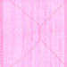 Square Solid Pink Modern Rug, abs2924pnk