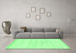 Machine Washable Solid Emerald Green Modern Area Rugs in a Living Room,, wshabs2924emgrn