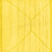 Square Solid Yellow Modern Rug, abs2924yw