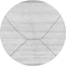 Round Machine Washable Solid Gray Modern Rug, wshabs2924gry