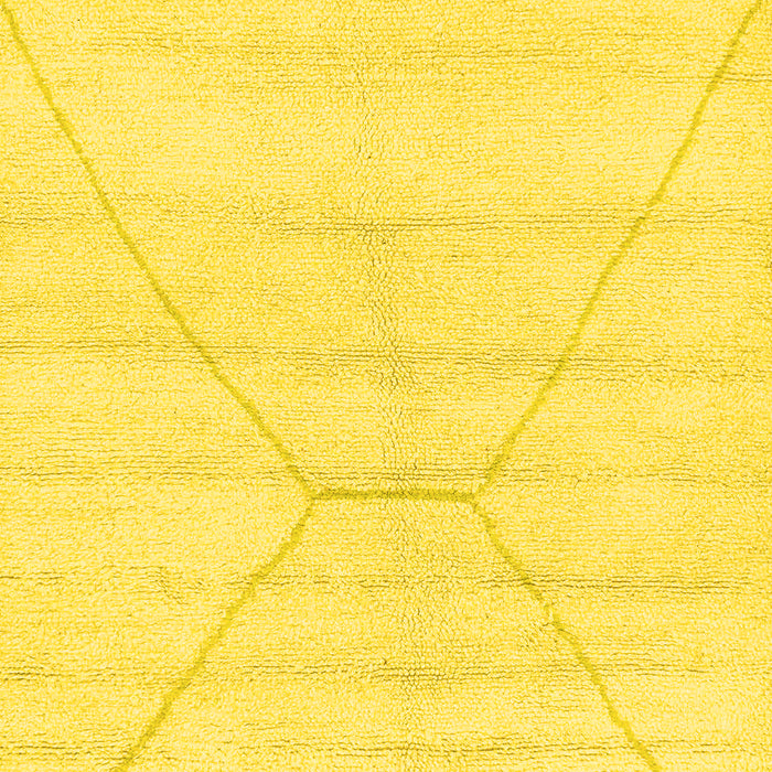 Machine Washable Solid Yellow Modern Rug, wshabs2924yw