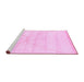 Sideview of Machine Washable Solid Pink Modern Rug, wshabs2924pnk