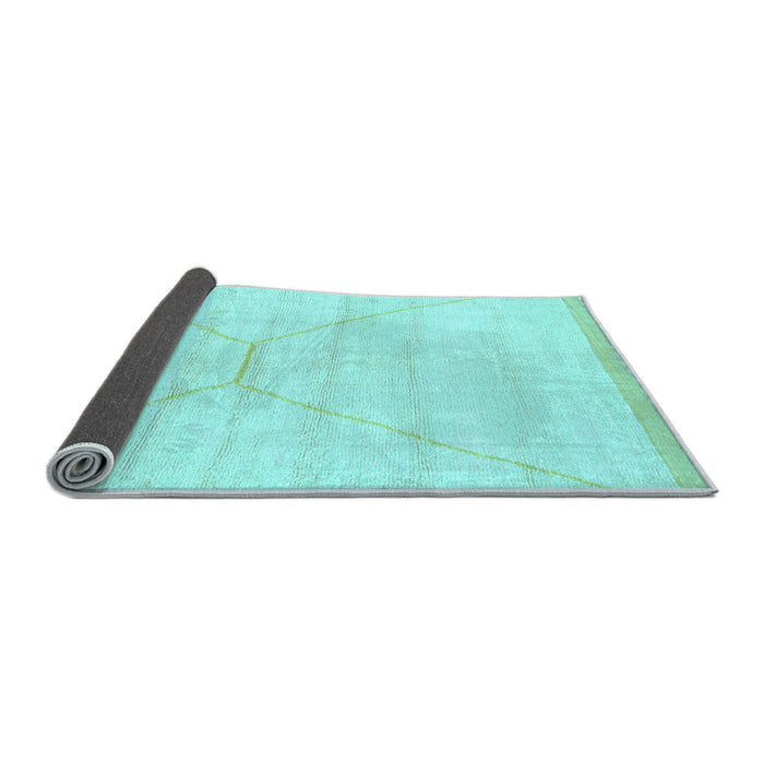 Sideview of Solid Light Blue Modern Rug, abs2924lblu
