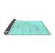 Sideview of Solid Light Blue Modern Rug, abs2924lblu