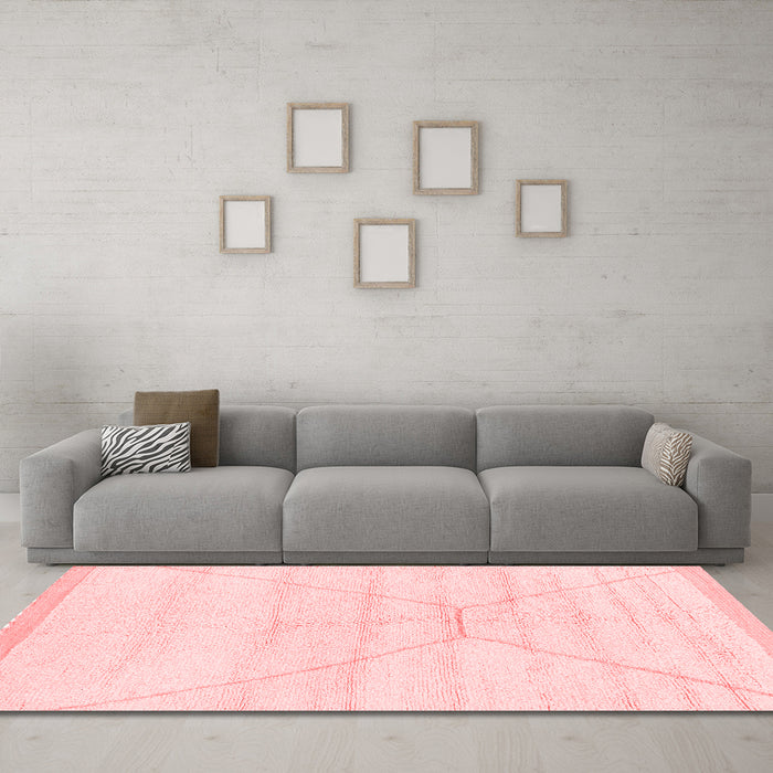 Modern Red Washable Rugs