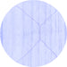 Round Solid Blue Modern Rug, abs2924blu