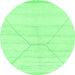 Round Solid Emerald Green Modern Rug, abs2924emgrn